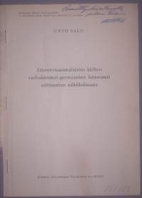 Itämerensuomalaisten kielten varhaisimmat germaaniset lainasanta esihistorian näkökulmasta / Unto Salo  tekijän omiste
