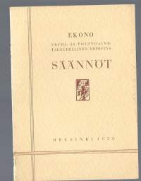 Ekono Voima- ja Polttoainetaloudellinen yhdistys säännöt 1953