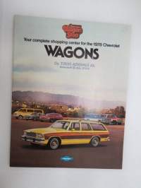 Chevrolet 1978 wagons -myyntiesite / sales brochure