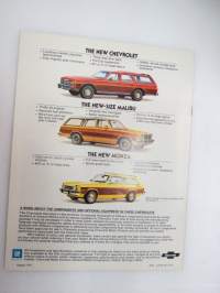 Chevrolet 1978 wagons -myyntiesite / sales brochure