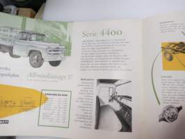 Chevrolet lastvagnar 1957 Serie 1508, 3100, 3800, 4400 -myyntiesite / sales brochure