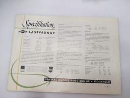 Chevrolet lastvagnar 1957 Serie 1508, 3100, 3800, 4400 -myyntiesite / sales brochure