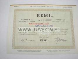 Kemi Oy, Kemi 1953, 2 000 000 mk -osakekirja