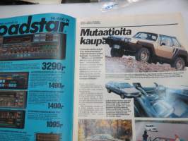 Tuulilasi 1985 nr 2, sisältää mm. seur. artikkelit / kuvat / mainokset; Kansikuva Keskikokoiset dieselit, Keijo Rosberg, Toyota Starlet 1,0 super 3D koeajo, Kova