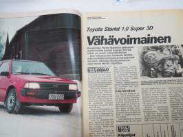 Tuulilasi 1985 nr 2, sisältää mm. seur. artikkelit / kuvat / mainokset; Kansikuva Keskikokoiset dieselit, Keijo Rosberg, Toyota Starlet 1,0 super 3D koeajo, Kova