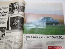 Tuulilasi 1985 nr 2, sisältää mm. seur. artikkelit / kuvat / mainokset; Kansikuva Keskikokoiset dieselit, Keijo Rosberg, Toyota Starlet 1,0 super 3D koeajo, Kova