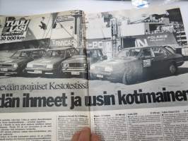 Tuulilasi 1981 nr 5, sisältää mm. seur. artikkelit / kuvat / mainokset; Kansikuva Tuhat kilometriä tankillisella, Honda Quintet - turha välimalli, U.S. GP