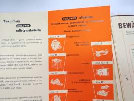 Holzher Luettelo -erikoiskoneita puuntyöstöä ja mekaanista syöttöä varten -kuvasto / catalog of woodworking elecric tools / machines, in finnish
