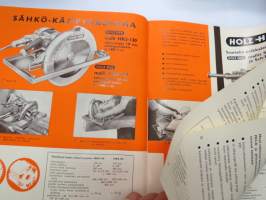 Holzher Luettelo -erikoiskoneita puuntyöstöä ja mekaanista syöttöä varten -kuvasto / catalog of woodworking elecric tools / machines, in finnish