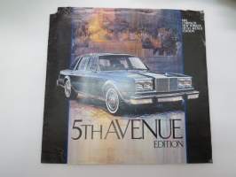 Chrysler New Yorker Fifth Avenue Edition 1984 -myyntiesite / sales brochure