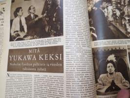 Suomen Kuvalehti 1949 nr 49, ilmestynyt  10.12.1949,  sis. mm. artikkelit / kuvat / mainokset; Kansikuva Ensi lumi, Jalostaja jouluksi, Lääketehdas Orion