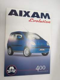 Aixam Evolution 400 -myyntiesite / sales brochure