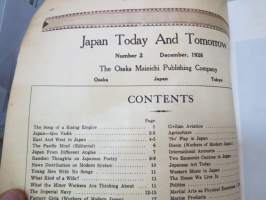 Japan Today &amp; Tomorrow 1928 -Japanin kulttuuria, armeijaa, taidetta, liike-elämää, yhteiskuntaa, keisariperhettä jne. esittelevä englanninkielinen julkaisu,