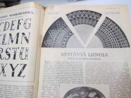 Kotiliesi 1933 nr 1, ilmestynyt 1.1.1933, tammikuu I numero, sis. mm. seur. artikkelit / kuvat / mainokset; Kansikuvitus Rudolf Koivu - &quot;Rekiretki&quot;, Uutta