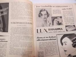 Kotiliesi 1933 nr 22, ilmestynyt 15.11.1933, marraskuu II numero, sis. mm. seur. artikkelit / kuvat / mainokset; Kansikuvitus Rudolf Koivu - &quot;Joulun enteitä&quot;,