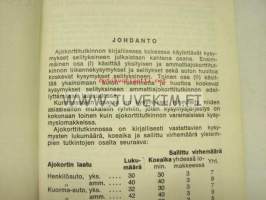 Ajokorttitutkinto 1 liikenne Kysymyksiä - selityksiä