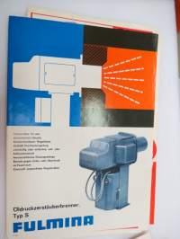 Öljypolttimia -erä myyntiesitteitä / oil burner brochures