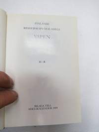 Finlands ridderskaps och adels kalender 1989 - Finlands adelskalender - Suomen Aateliskalenteri - Suomen ritariston ja aatelin kalenteri (vapen i färg H-R