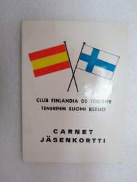 Club Finlandia de Tenerife - Tenerifen (Teneriffa) Suomi kerho - Carnet / Jäsenkortti