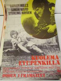 Kuolema etupenkillä / Döden i framsätet, Pääosissa Hayley Mills, Simon Ward, Sterling Hayden, ohjaus Sidney Hayers -elokuvajuliste -movie poster