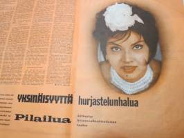 Jallu 1963 nr 2 sis. mm. seur. artikkelit / kuvat / mainokset; Kansikuva Lynn Shaw, Folies Bergere-revyyteattteri, Martine Carol tulee takaisin, Ihanaa elämää