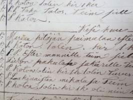Muurari Anders / Antti Helenius, Pöytyä - Lahto - Ojalan torppa, kuollut 8.6.1893, kansanmiehen pitämät päiväkirjat / muistiinpanot elämästä ja oloista