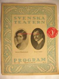 Svenska Teatern Program 1924-25 nr 5 -käsiohjelma
