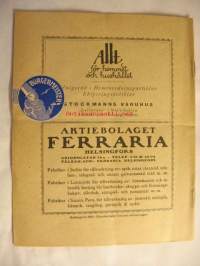 Svenska Teatern Program 1924-25 nr 1 -käsiohjelma