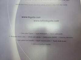 Toyotas 2001 (Toyota 2001 USA) -myyntiesite / sales brochure