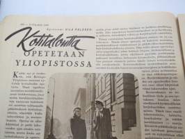 Kotiliesi 1948 nr 18, ilmestynyt 15.9.1948, sis. mm. seur. artikkelit / kuvat / mainokset; Kansikuva Martta Wendelin, SOK kahvit, Turun Linna sinappi