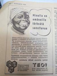Kotiliesi 1948 nr 19, ilmestynyt 1.10.1948, sis. mm. seur. artikkelit / kuvat / mainokset; Rio Rita - SOK kortiton verokahvi, Suomen Raamattu, Maalaisnuoriso ja
