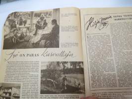 Kotiliesi 1948 nr 19, ilmestynyt 1.10.1948, sis. mm. seur. artikkelit / kuvat / mainokset; Rio Rita - SOK kortiton verokahvi, Suomen Raamattu, Maalaisnuoriso ja