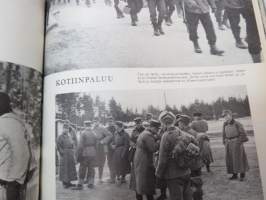 Suomi tahtoi elää -tämä kuvateos on kunnianosoitus sankarivainajille, sotainvalideille, rintamamiehille ja Suomen naisille talvi- ja jatkosodassa -Winter War