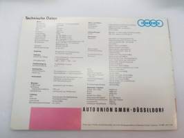 Auto Union 1000 S Coupé -myyntiesite -brochure