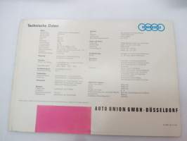 Auto Union 1000 Limousine -myyntiesite -brochure