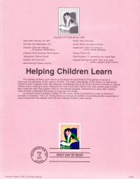 USA - 1997, February 18th:Helping Children Learn/Auta lasta oppimaan.Ensipäiväleima, valmis kokoelmasivu sisältää sekä itse postimerkin/postimerkit että