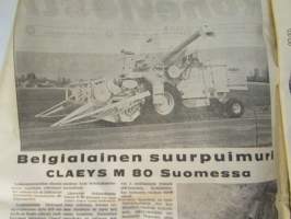 Koneviesti 1962 nr 9, sisältää mm. seur. artikkelit / kuvat / mainokset; Belgialainen suurpuimuri Claeys M 80, Country Commercial Super 4 erikoiskäyttöön,