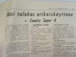 Koneviesti 1962 nr 9, sisältää mm. seur. artikkelit / kuvat / mainokset; Belgialainen suurpuimuri Claeys M 80, Country Commercial Super 4 erikoiskäyttöön,