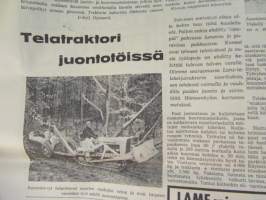 Koneviesti 1962 nr 9, sisältää mm. seur. artikkelit / kuvat / mainokset; Belgialainen suurpuimuri Claeys M 80, Country Commercial Super 4 erikoiskäyttöön,