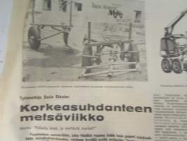Koneviesti 1962 nr 9, sisältää mm. seur. artikkelit / kuvat / mainokset; Belgialainen suurpuimuri Claeys M 80, Country Commercial Super 4 erikoiskäyttöön,