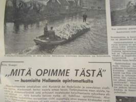 Koneviesti 1962 nr 9, sisältää mm. seur. artikkelit / kuvat / mainokset; Belgialainen suurpuimuri Claeys M 80, Country Commercial Super 4 erikoiskäyttöön,