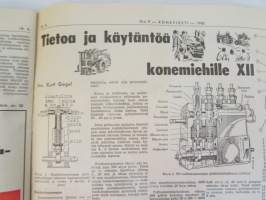 Koneviesti 1962 nr 9, sisältää mm. seur. artikkelit / kuvat / mainokset; Belgialainen suurpuimuri Claeys M 80, Country Commercial Super 4 erikoiskäyttöön,