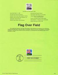 USA - 1995, March 17th :Flag Over Field käyttömerkki. ATM-käyttöön.Ensipäiväleima, valmis kokoelmasivu sisältää sekä itse postimerkin/postimerkit että