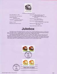 USA - 1995, March 17th :Jukebox/Levyautomaatti käyttömerkki.  Arvoa ei merkitty, on 25C. Presorted First Class/Ennakkolajitelu 1. luokan posti.Ensipäiväleima,