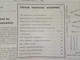 Koneviesti 1966 nr 17, sisältää mm. seur. artikkelit / kuvat / mainokset; Glas 1700 esittely, Norjalainen perunankorjuukone Labor Underhaug, Viljan jäähdytys-