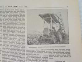 Koneviesti 1966 nr 17, sisältää mm. seur. artikkelit / kuvat / mainokset; Glas 1700 esittely, Norjalainen perunankorjuukone Labor Underhaug, Viljan jäähdytys-