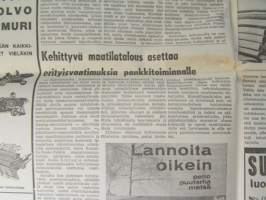Koneviesti 1966 nr 17, sisältää mm. seur. artikkelit / kuvat / mainokset; Glas 1700 esittely, Norjalainen perunankorjuukone Labor Underhaug, Viljan jäähdytys-