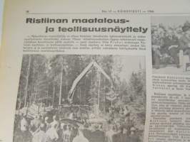 Koneviesti 1966 nr 17, sisältää mm. seur. artikkelit / kuvat / mainokset; Glas 1700 esittely, Norjalainen perunankorjuukone Labor Underhaug, Viljan jäähdytys-