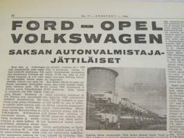 Koneviesti 1966 nr 17, sisältää mm. seur. artikkelit / kuvat / mainokset; Glas 1700 esittely, Norjalainen perunankorjuukone Labor Underhaug, Viljan jäähdytys-
