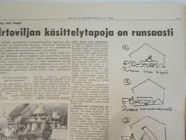 Koneviesti 1966 nr 16, sisältää mm. seur. artikkelit / kuvat / mainokset; Englannin kuninkaalinen maatalousnäyttely Stoneleigh Abbey, Metsänparannusjyrsin